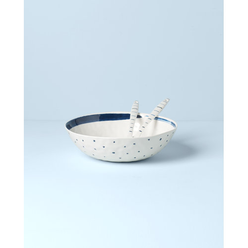 Lenox Blue Bay Melamine Salad Bowl with Servers Wayfair